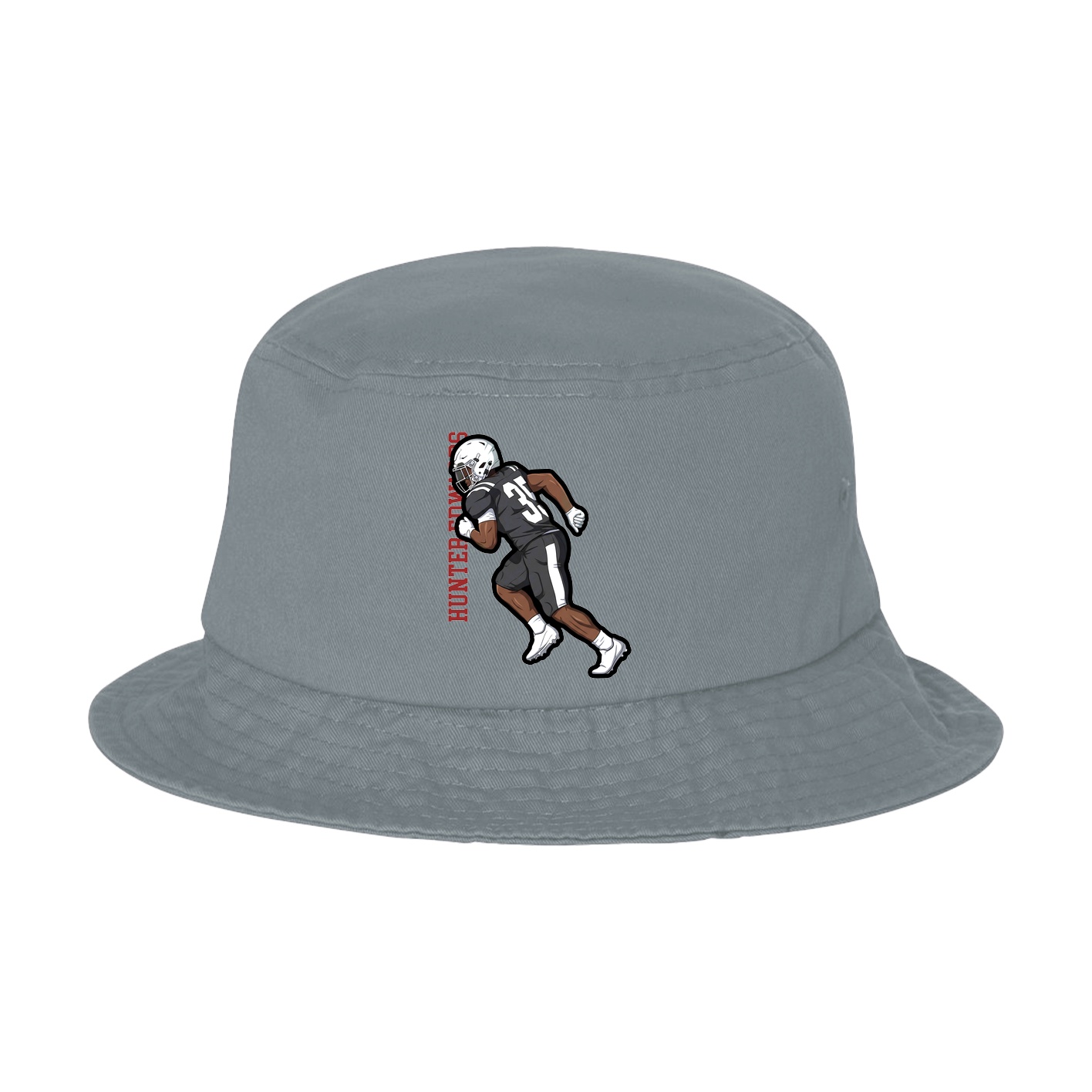 Bucket Cap — Name Vertical in Grey