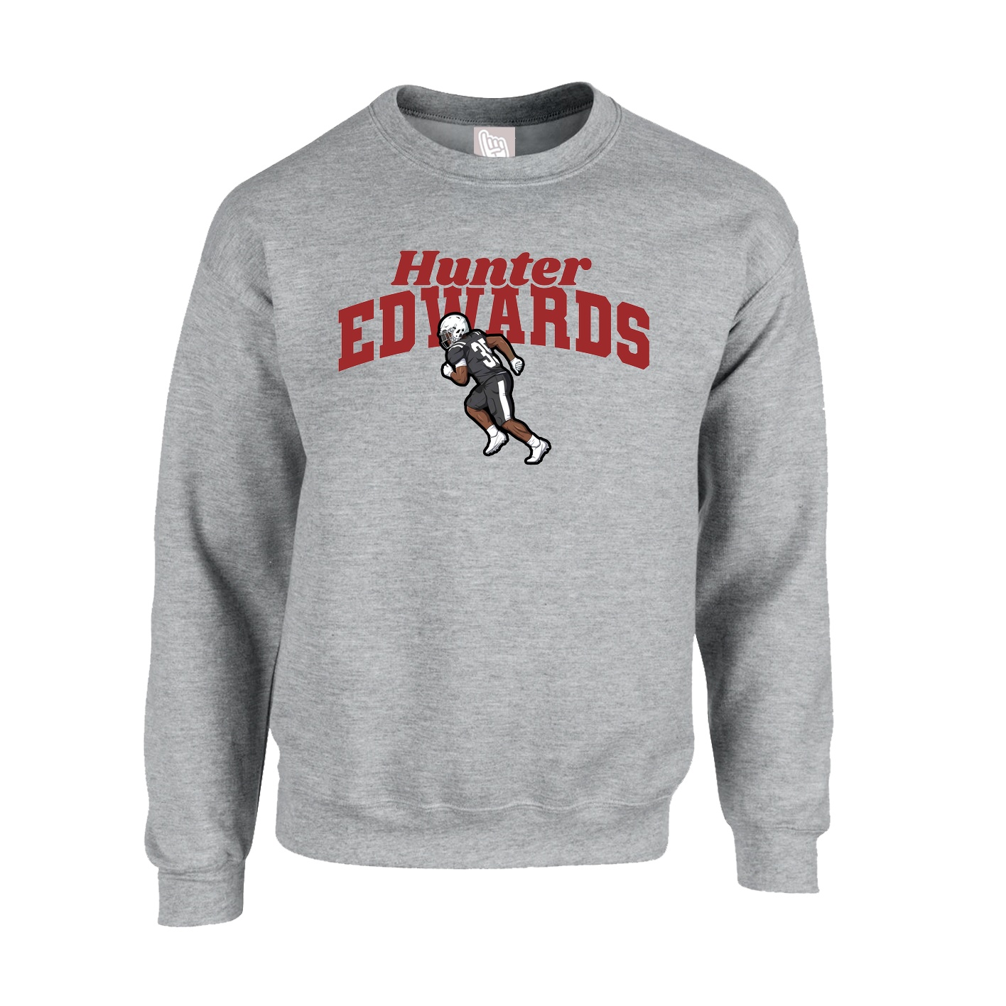 Fleece Crew — Signature Arch in Grey