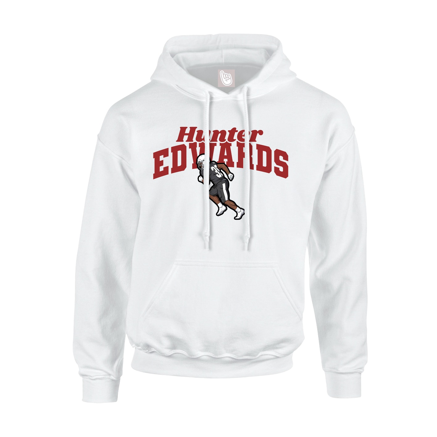 Youth Hoodie — Signature Arch in White