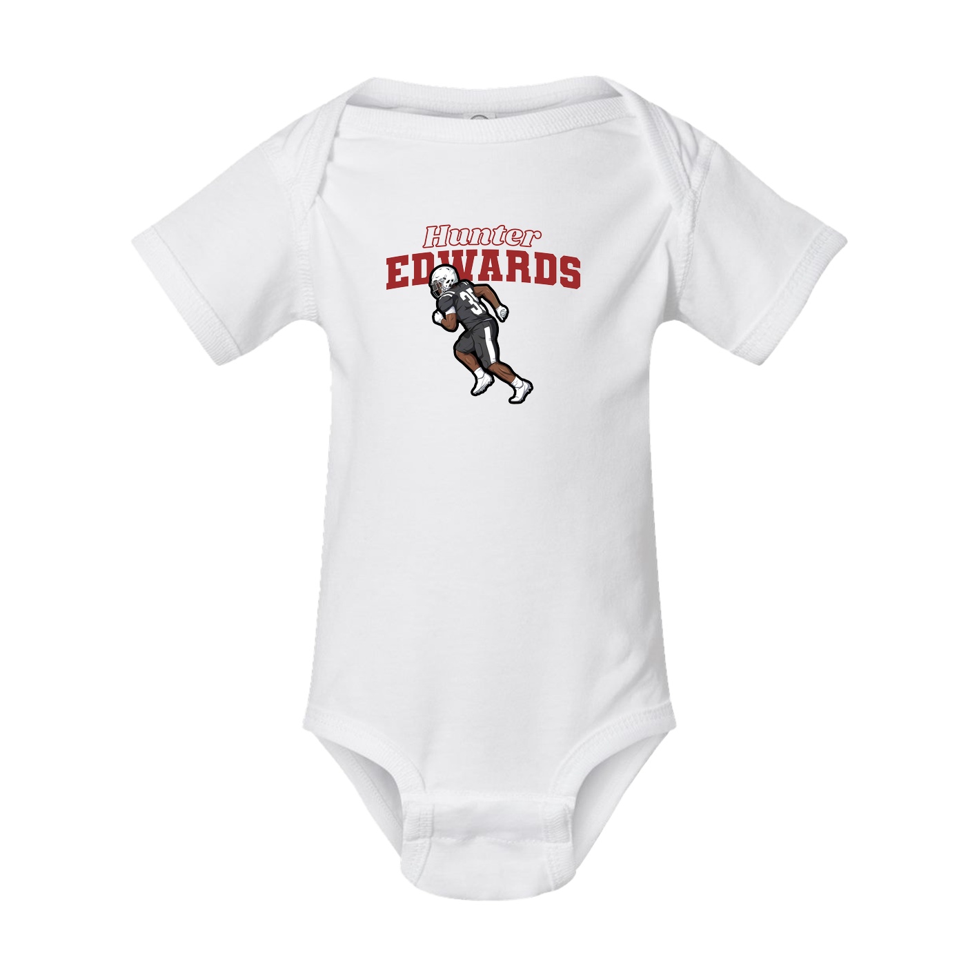 Baby Onesie — Name Arch in White