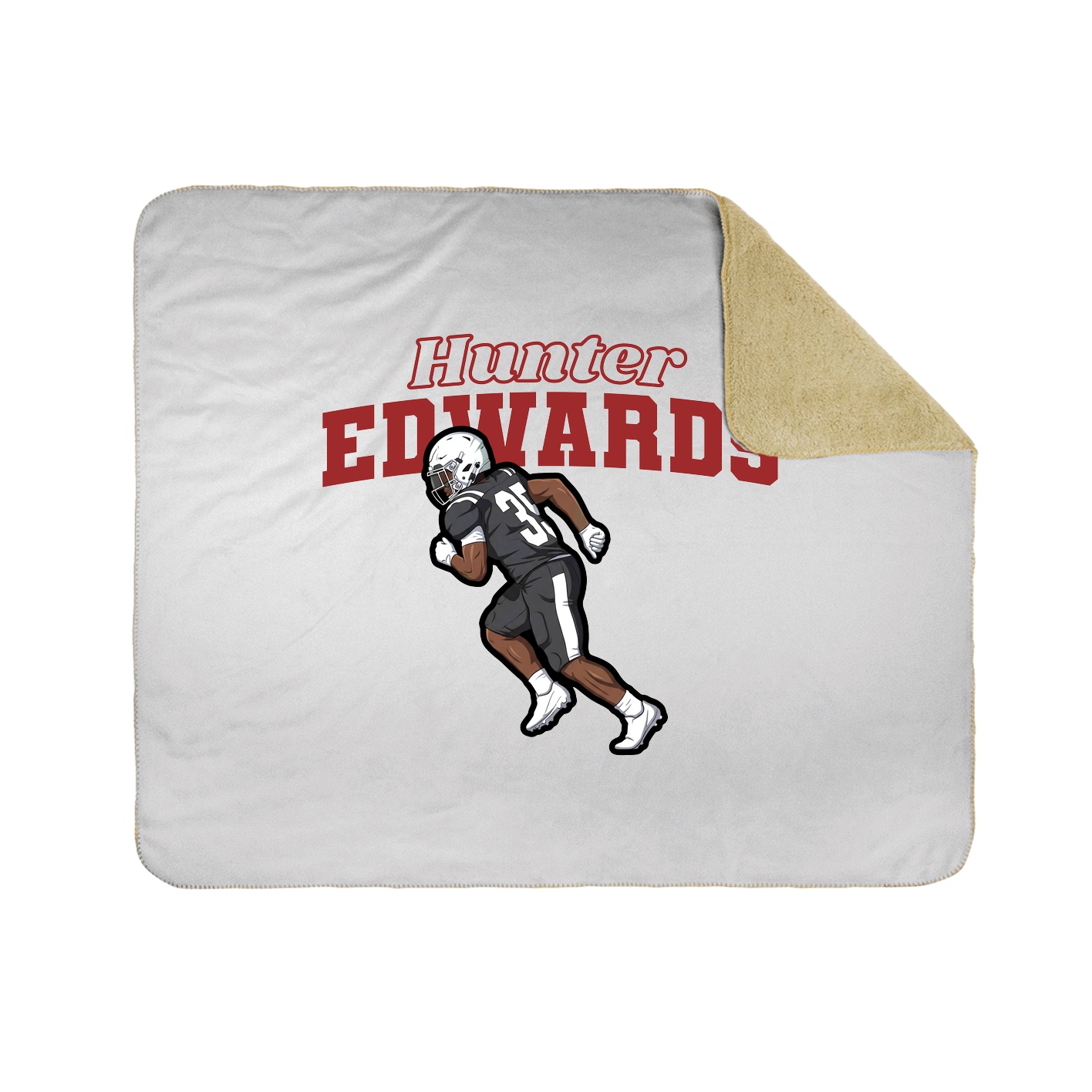 Throw Blanket — Name Arch in White