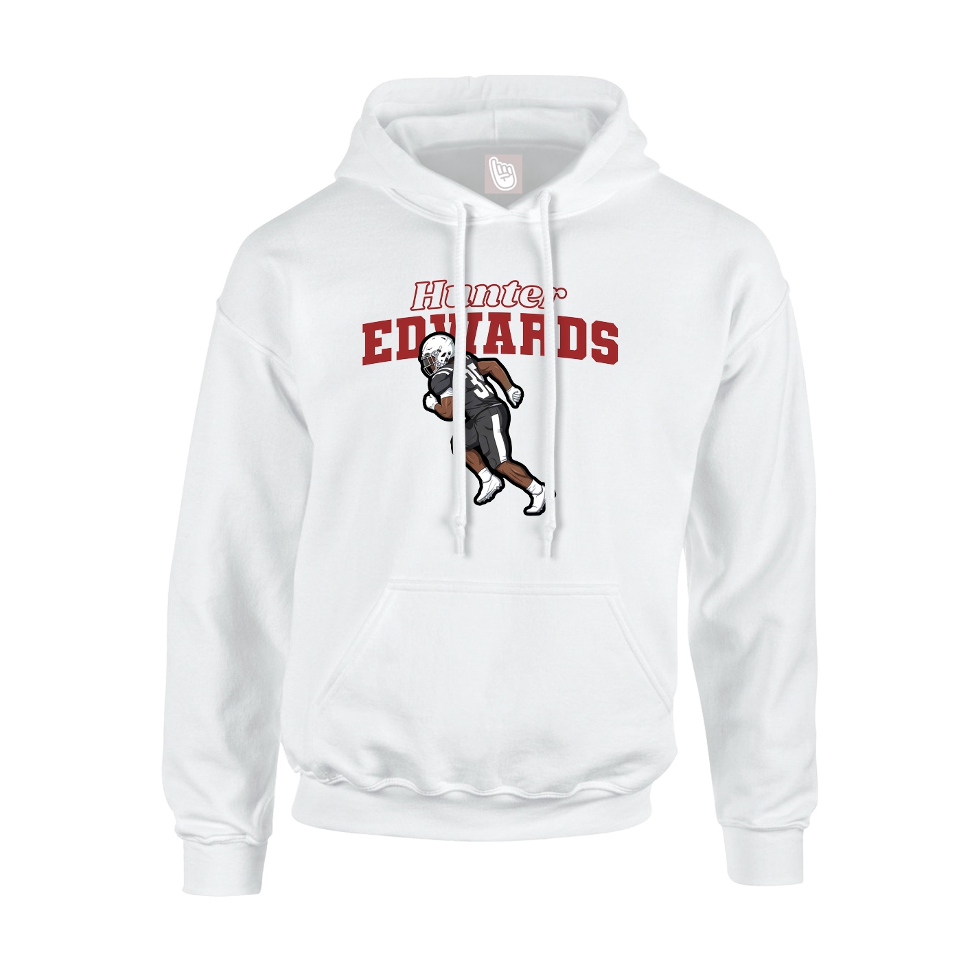 Hoodie — Name Arch in White