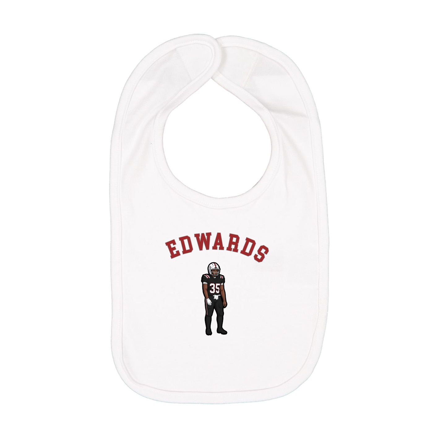 Infant Bib — Shirsey Arch in White