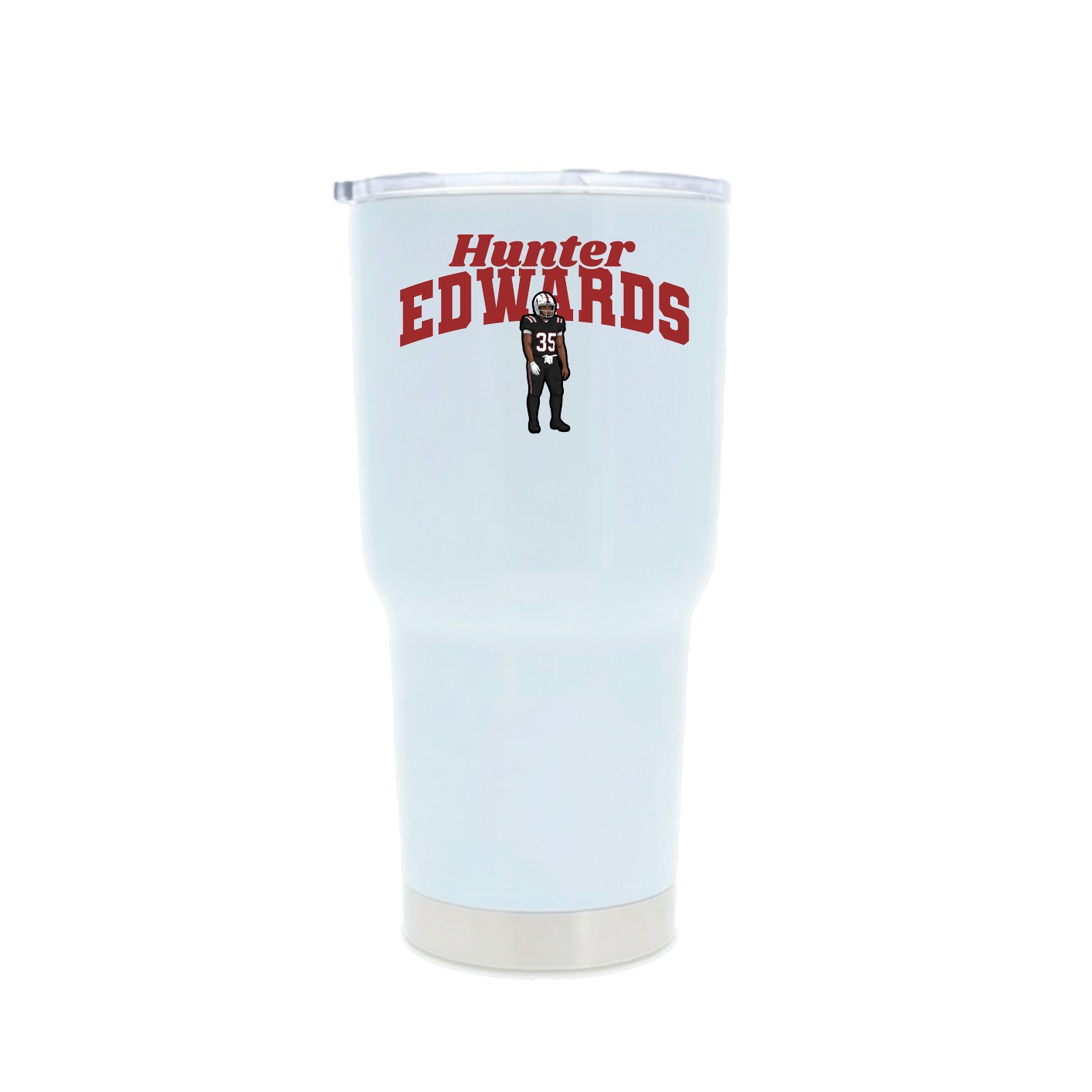 30oz Stainless Steel Tumbler — Signature Arch in White
