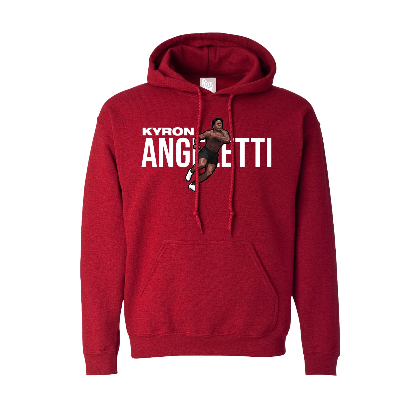 Hoodie — Player Name in Crimson