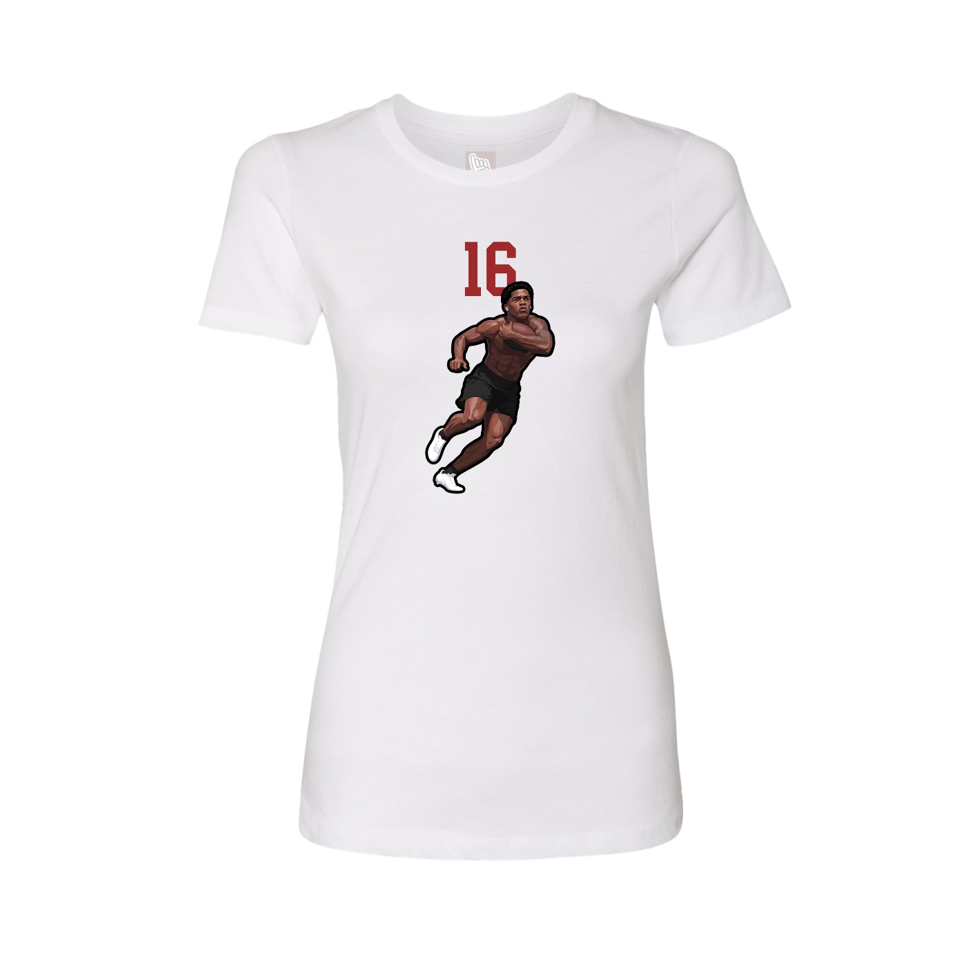 Fitted Women's Tee — Number Top in White