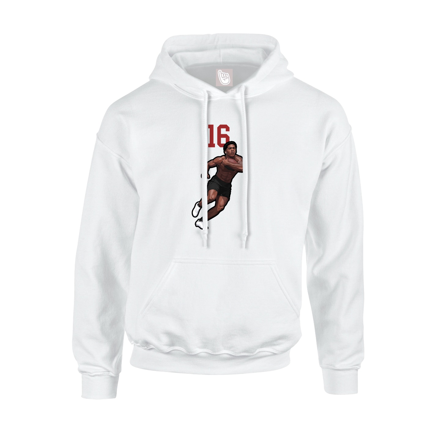 Hoodie — Number Top in White