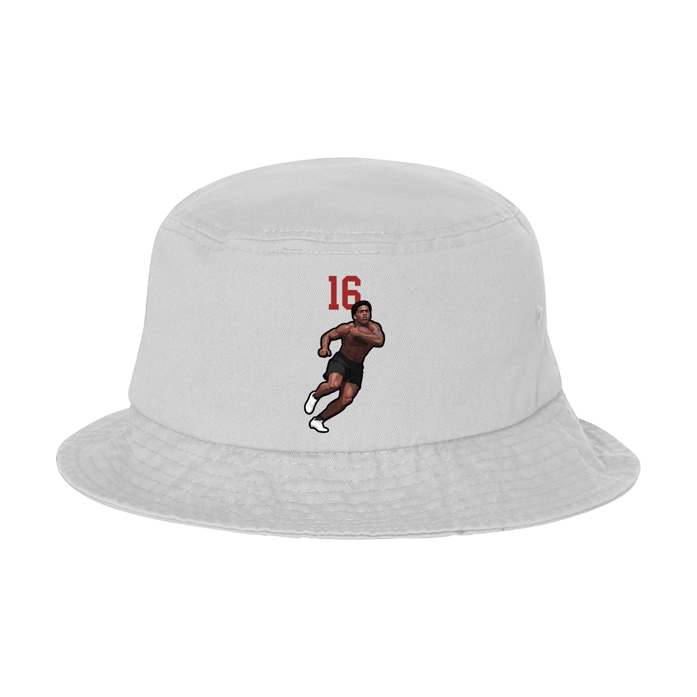 Bucket Cap — Number Top in White