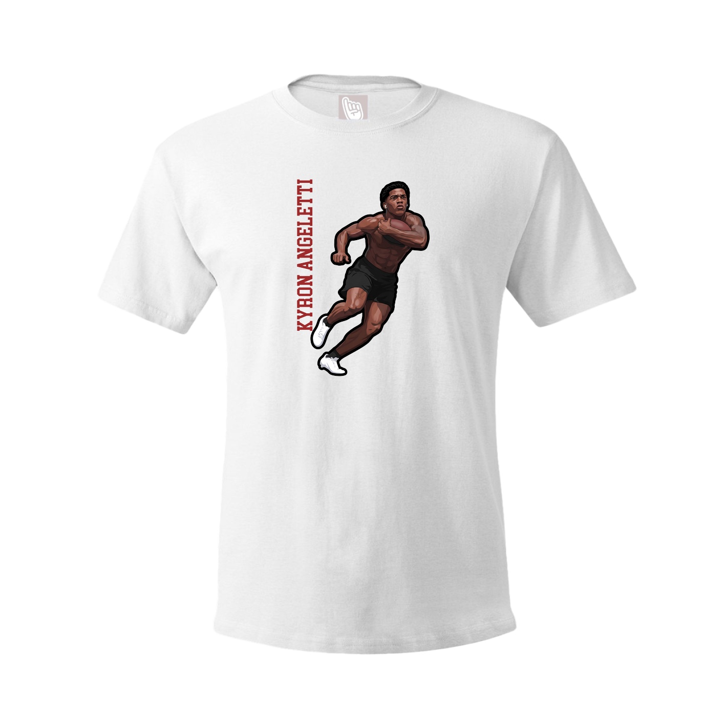 Youth Tee — Name Vertical in White