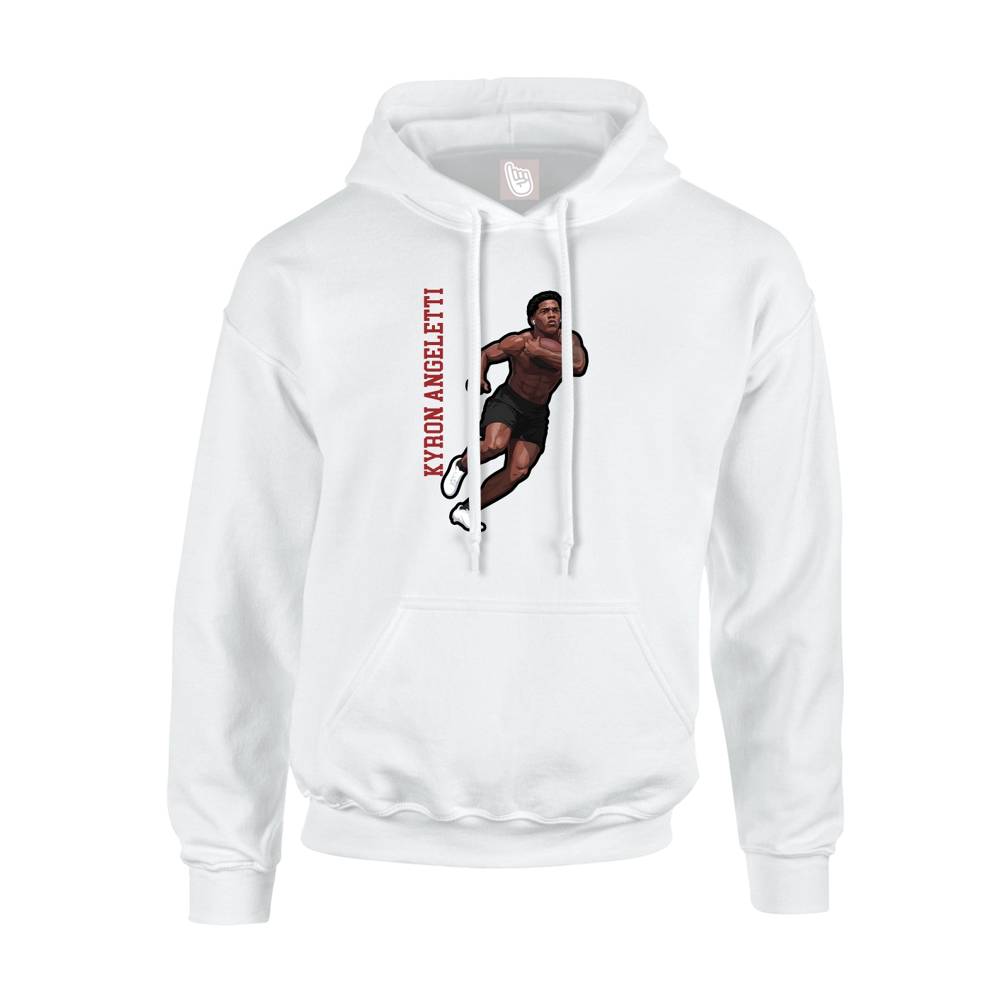 Hoodie — Name Vertical in White