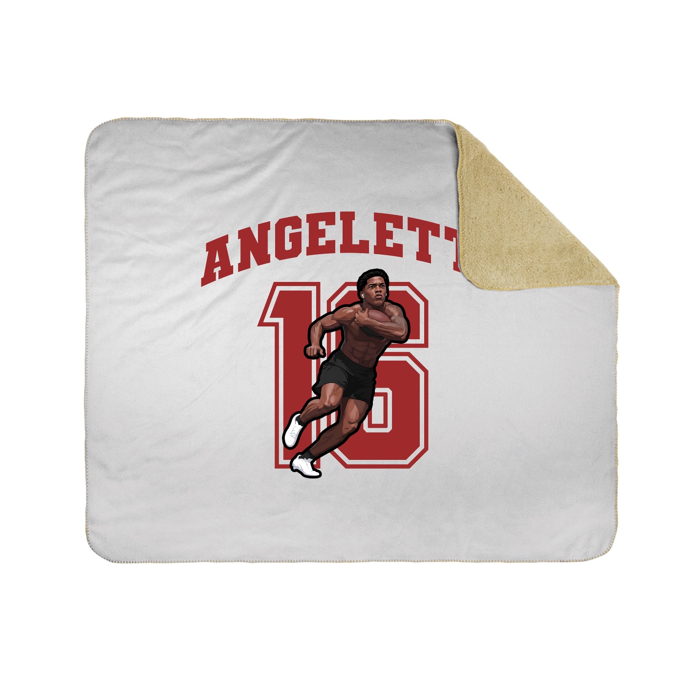 Throw Blanket — Number in White