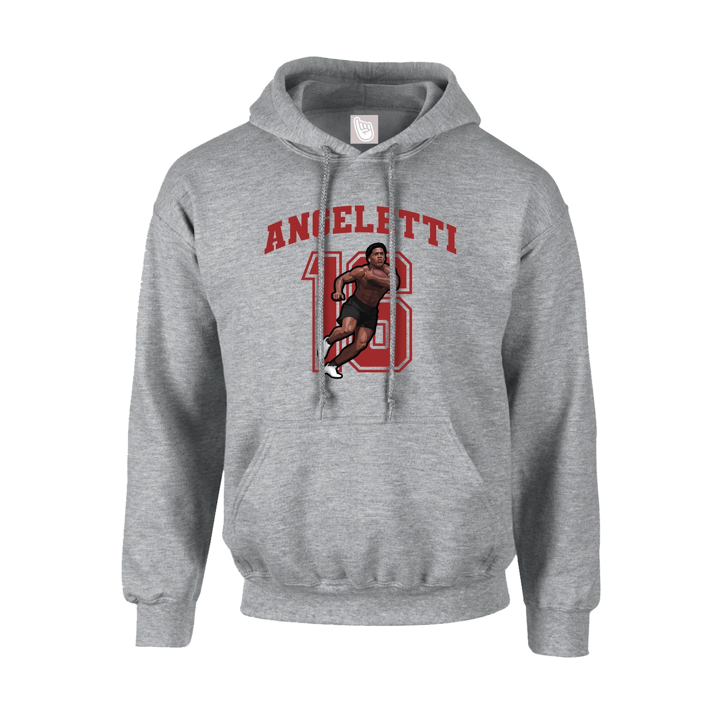 Youth Hoodie — Number in Grey