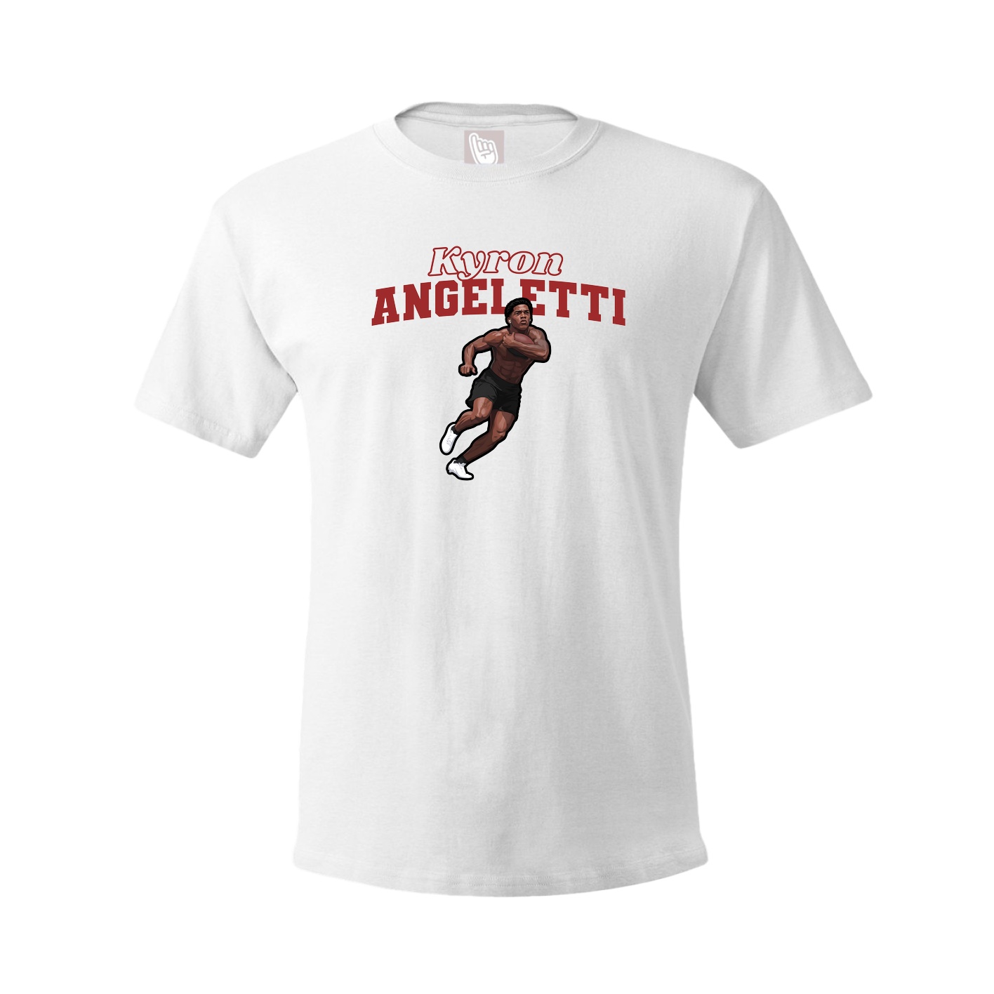 Youth Tee — Name Arch in White