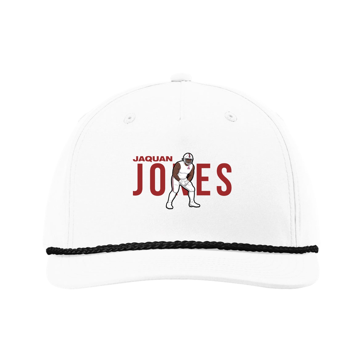 Five-Panel Classic Rope Cap — Player Name in White
