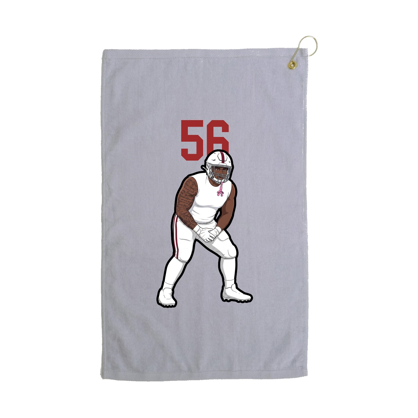 Golf Towel — Number Top in Grey