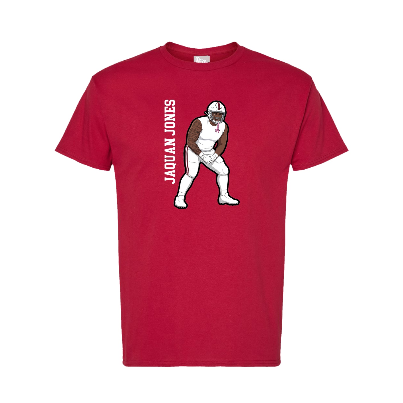Tee — Name Vertical in Crimson