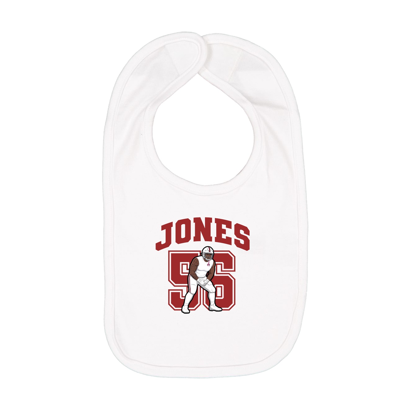 Infant Bib — Number in White