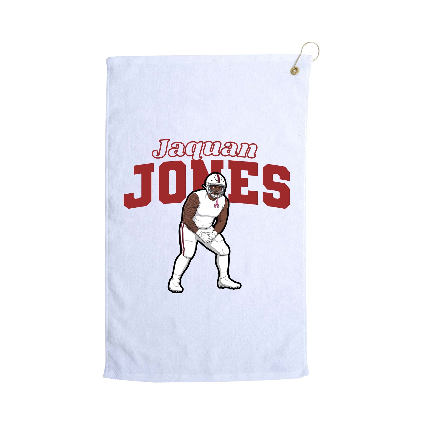 Golf Towel — Name Arch in White