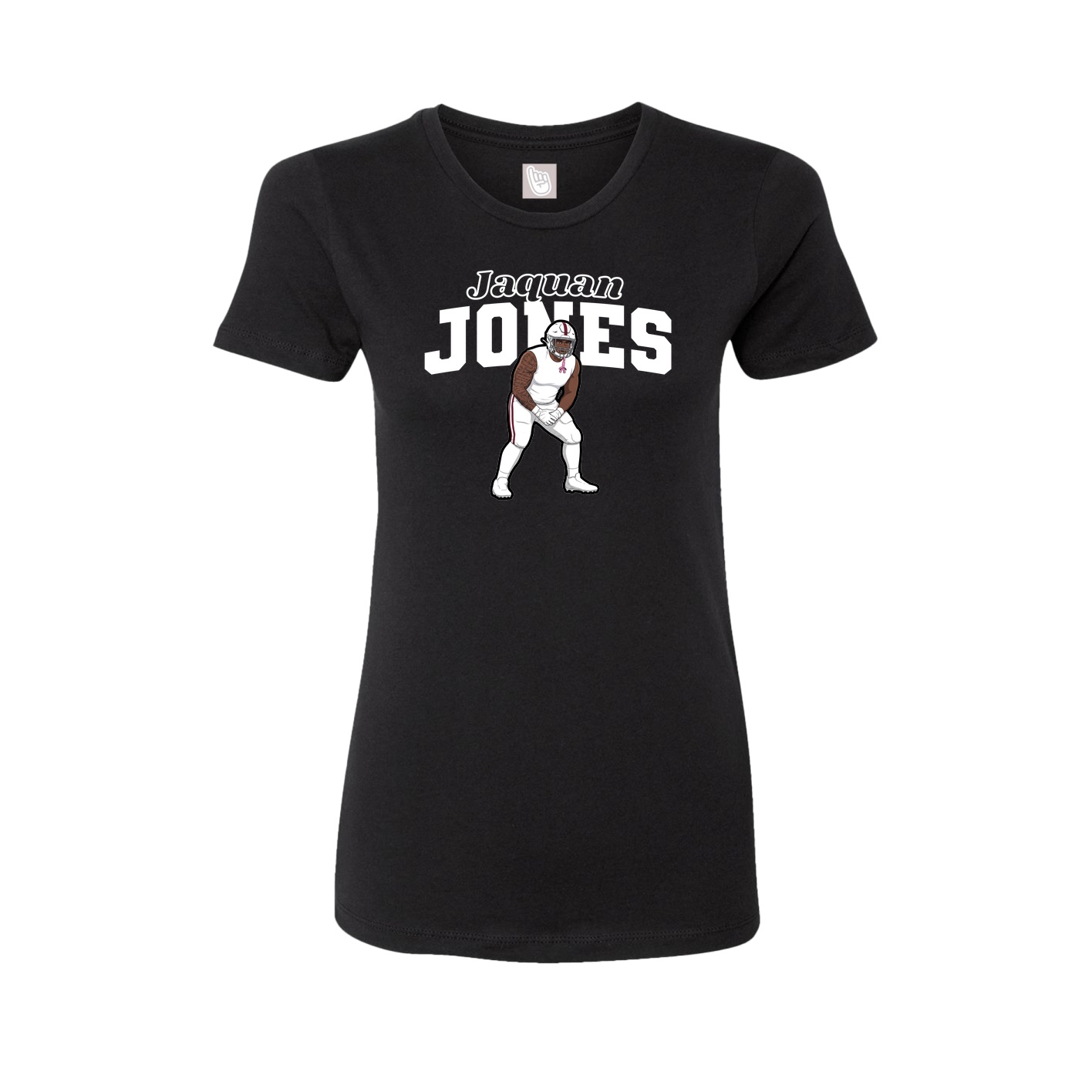 Fitted Women's Tee — Name Arch in Black