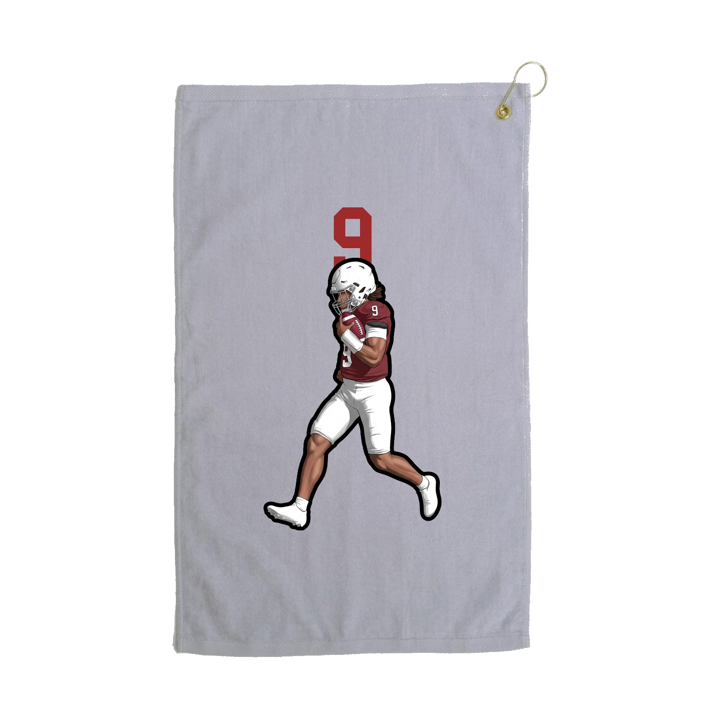 Golf Towel — Number Top in Grey