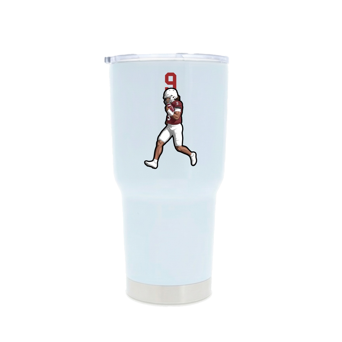 30oz Stainless Steel Tumbler — Number Top in White