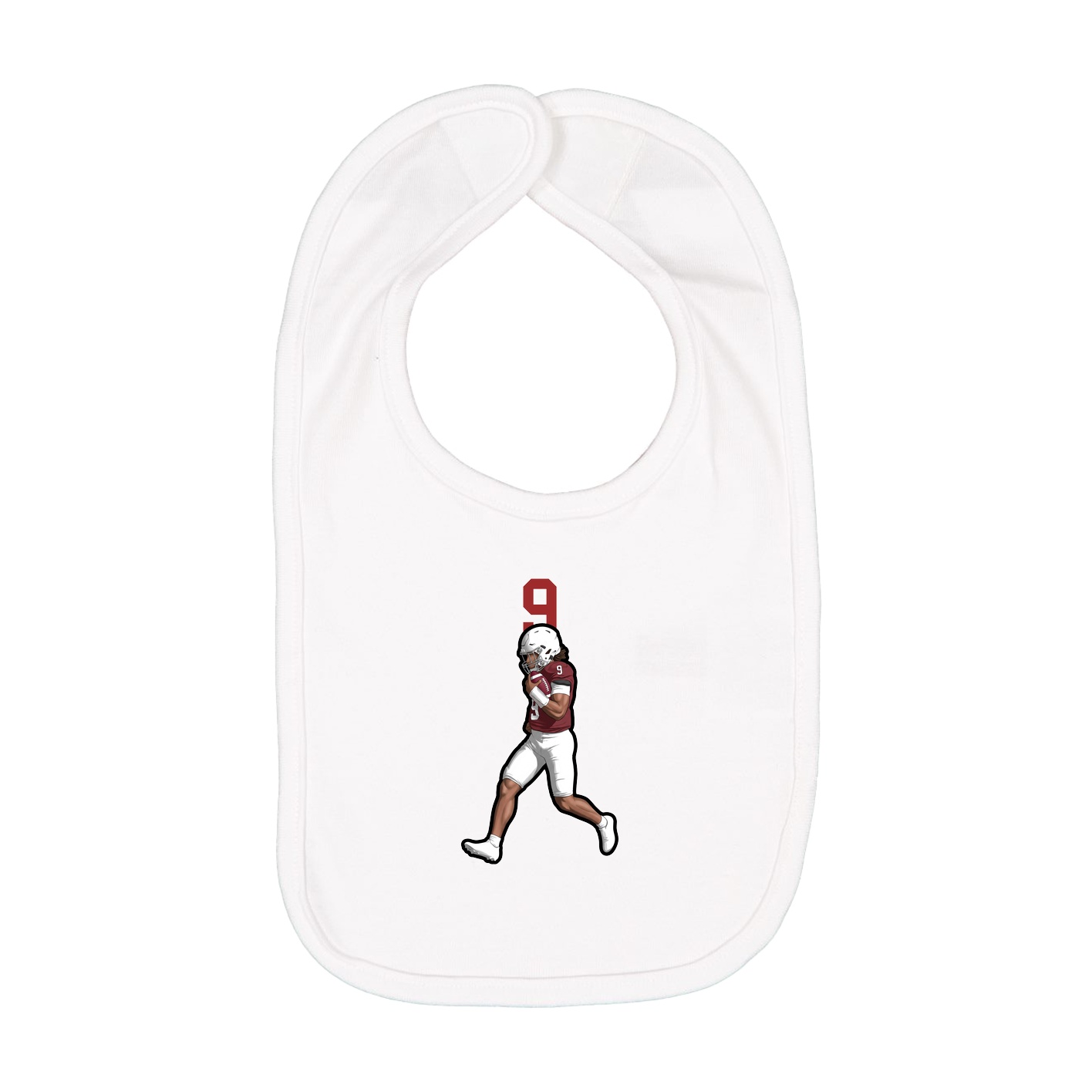 Infant Bib — Number Top in White