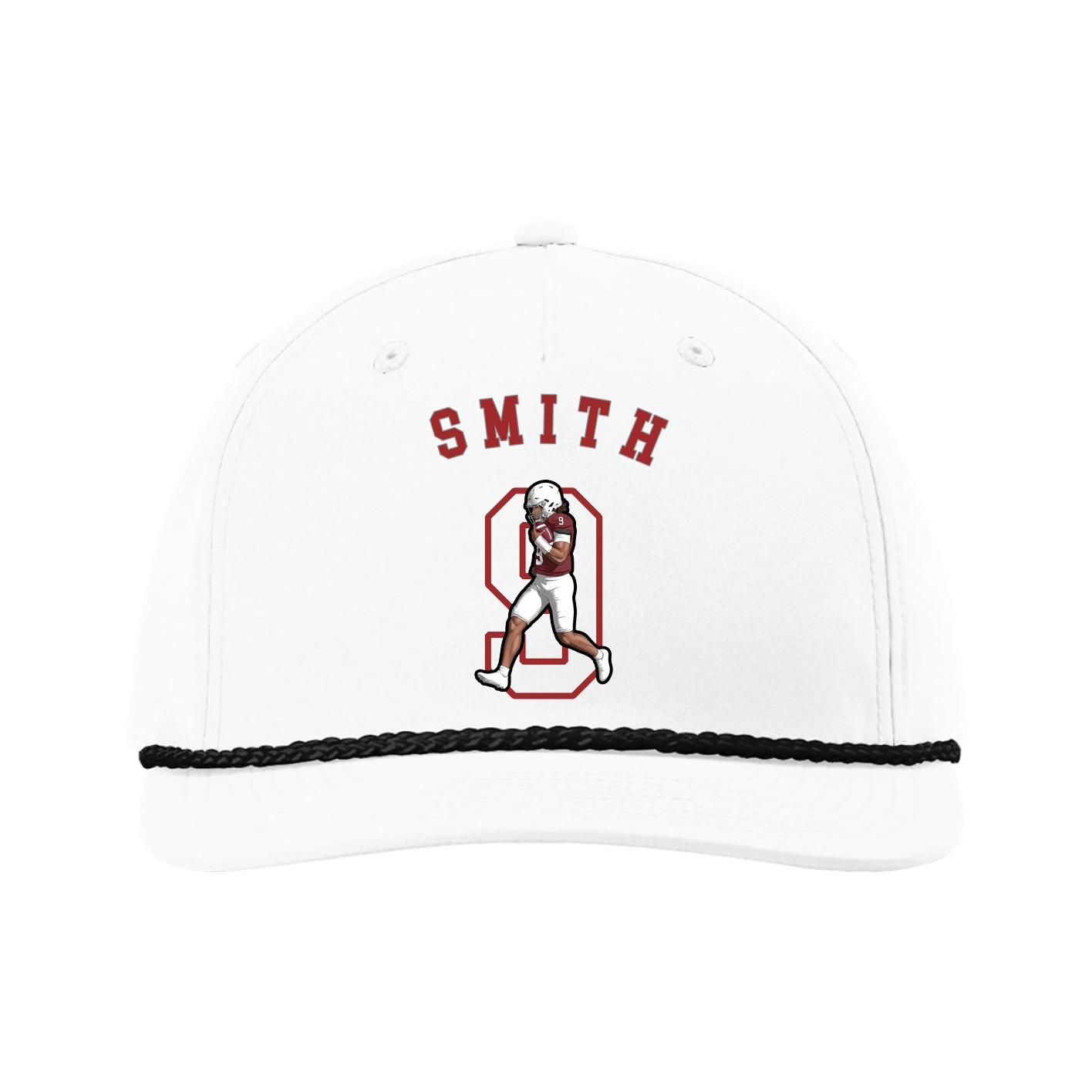 Five-Panel Classic Rope Cap — Shirsey Arch in White