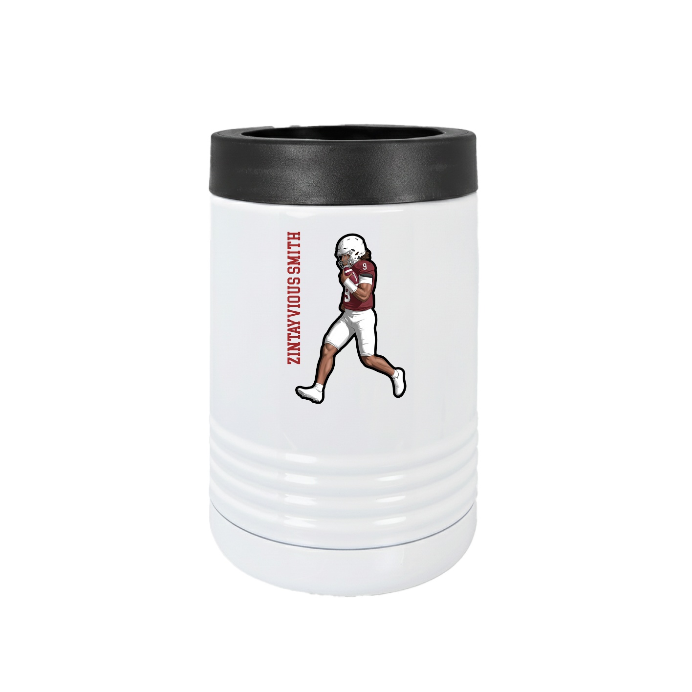 Beverage Holder — Name Vertical in White