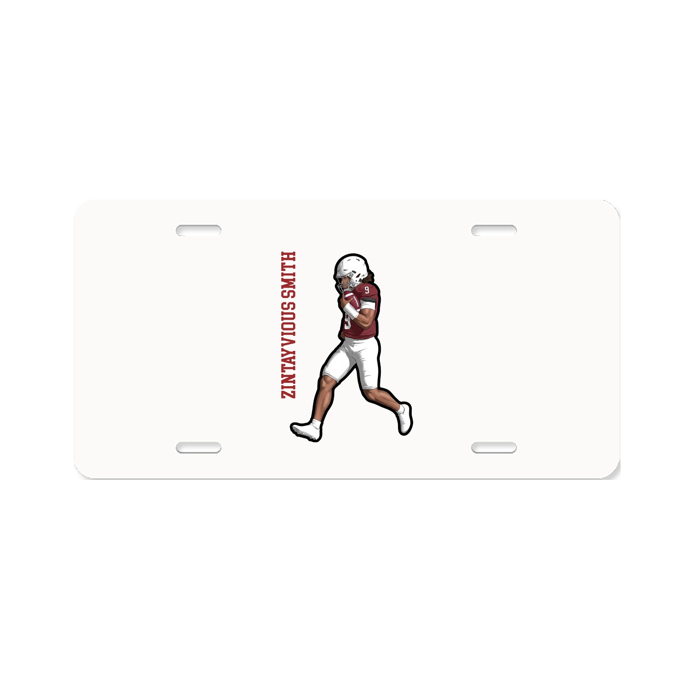 License Plate — Name Vertical in Classic