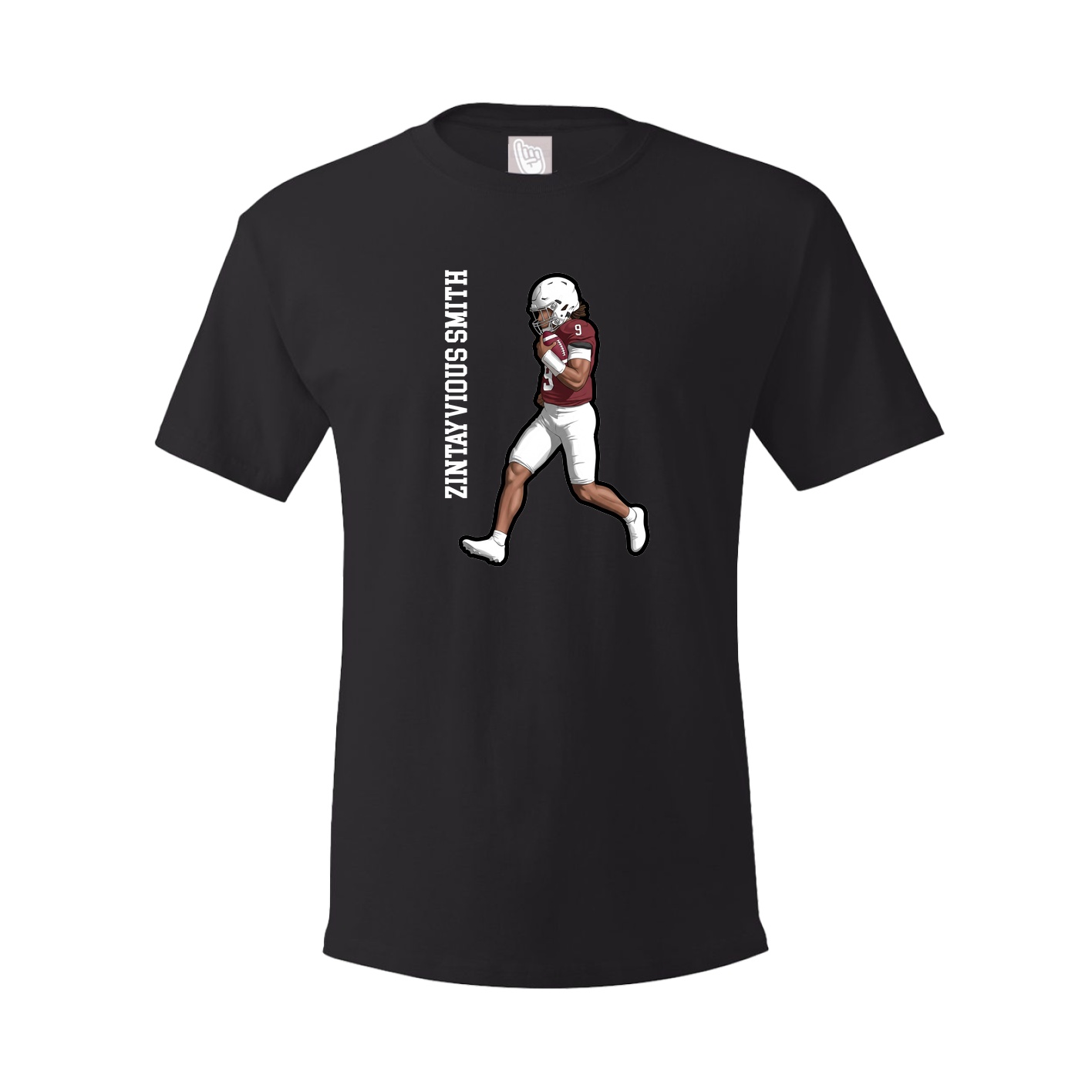 Youth Tee — Name Vertical in Black