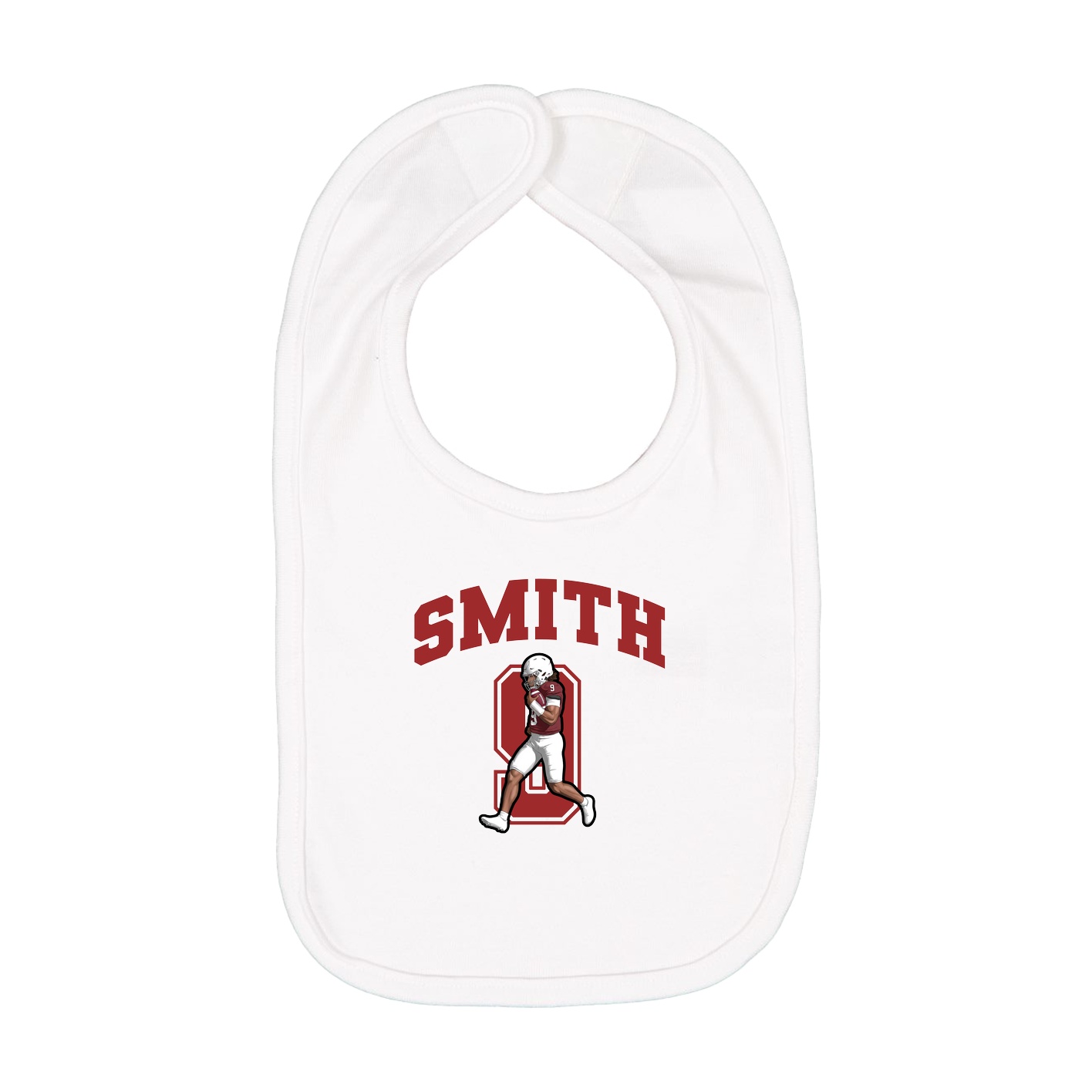 Infant Bib — Number in White