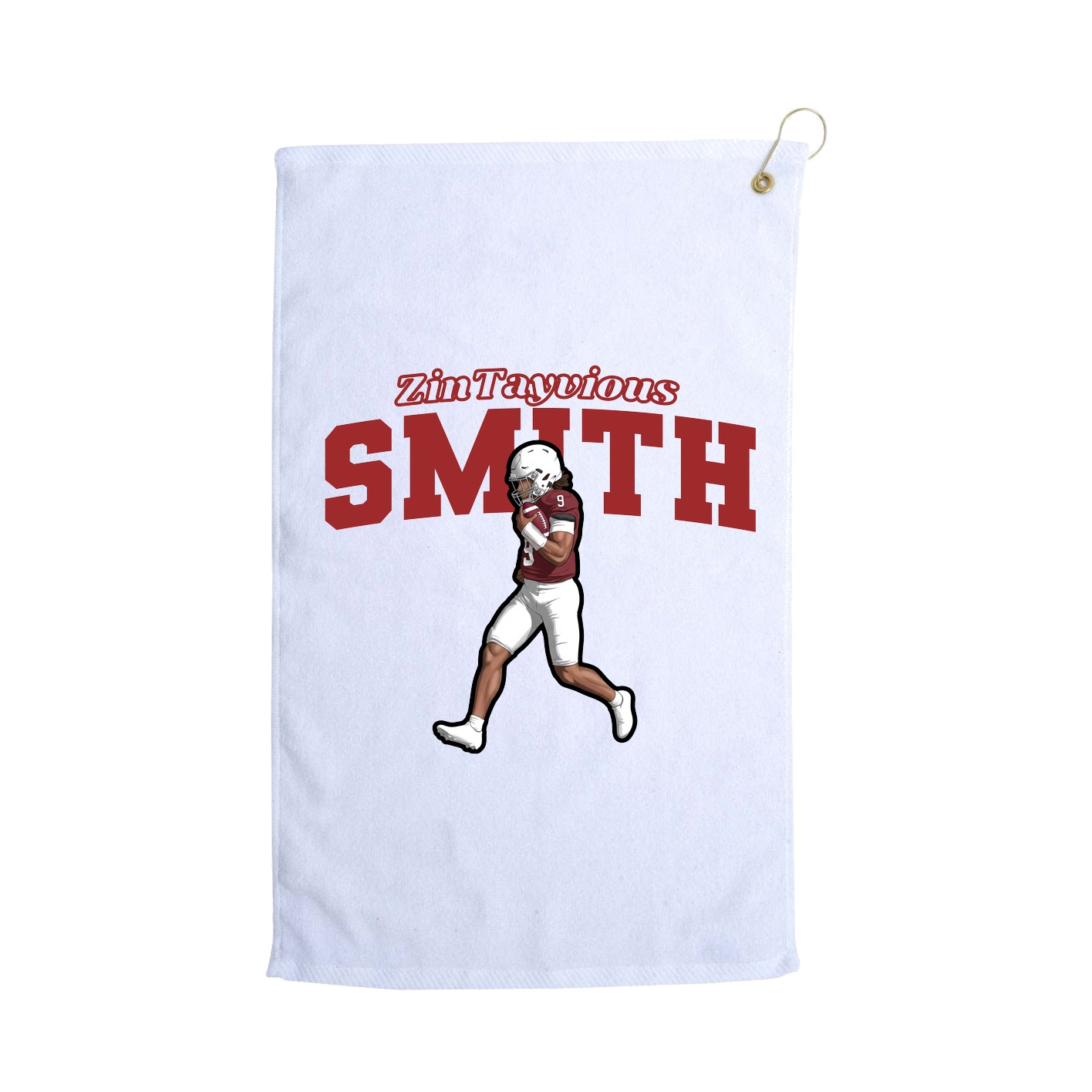Golf Towel — Name Arch in White