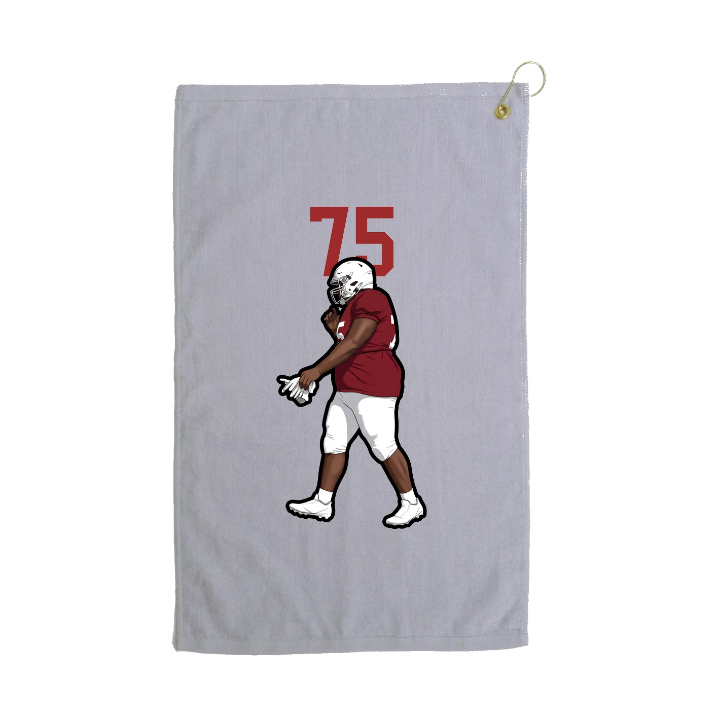 Golf Towel — Number Top in Grey