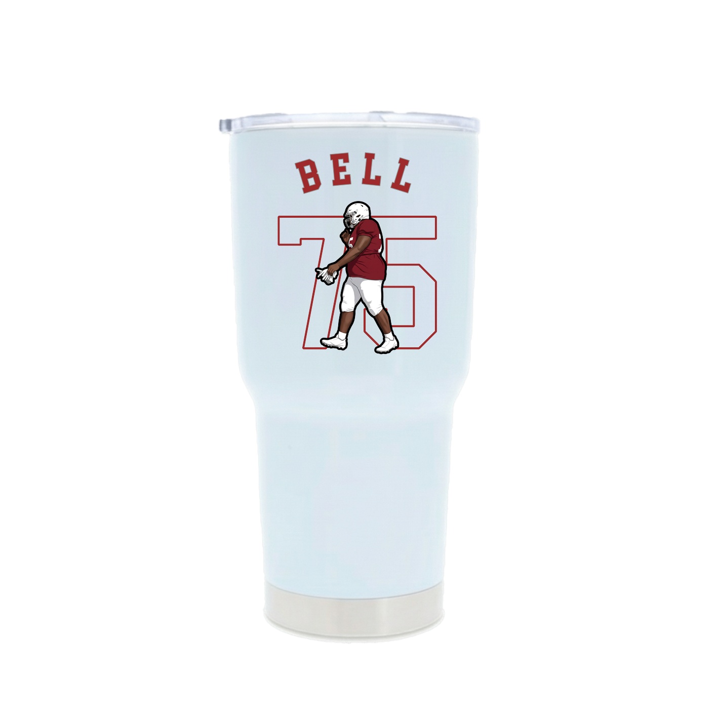 30oz Stainless Steel Tumbler — Shirsey Arch in White