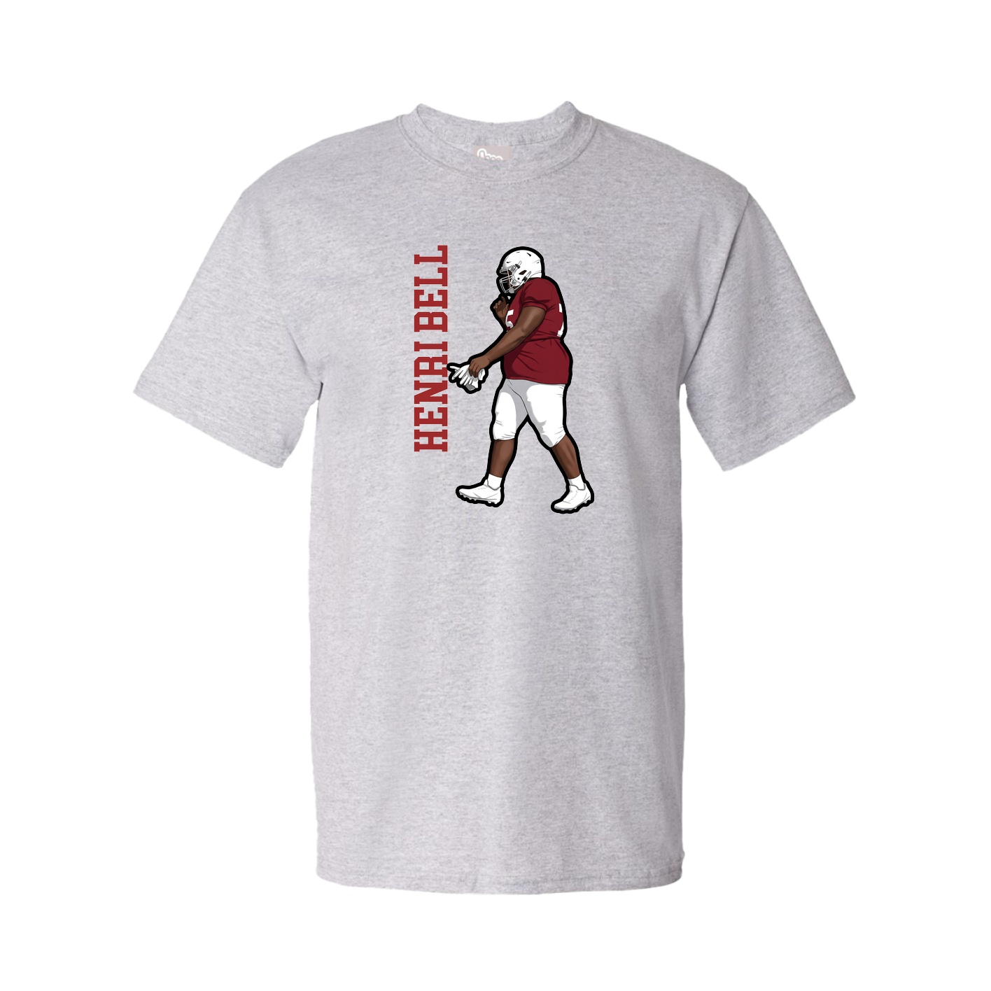 Tee — Name Vertical in Grey