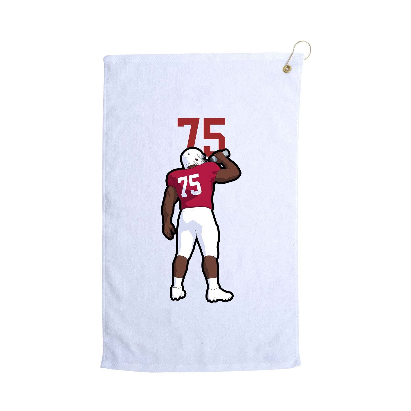 Golf Towel — Number Top in White