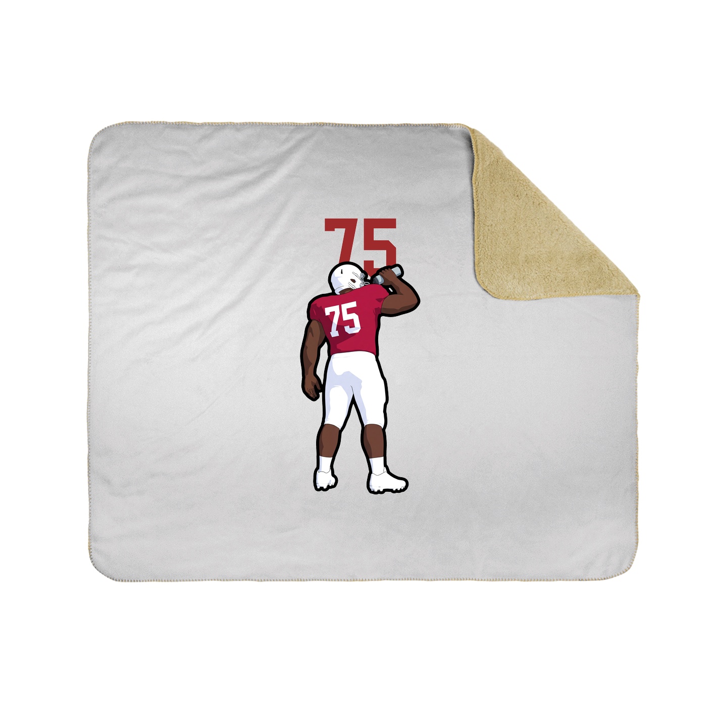 Throw Blanket — Number Top in White