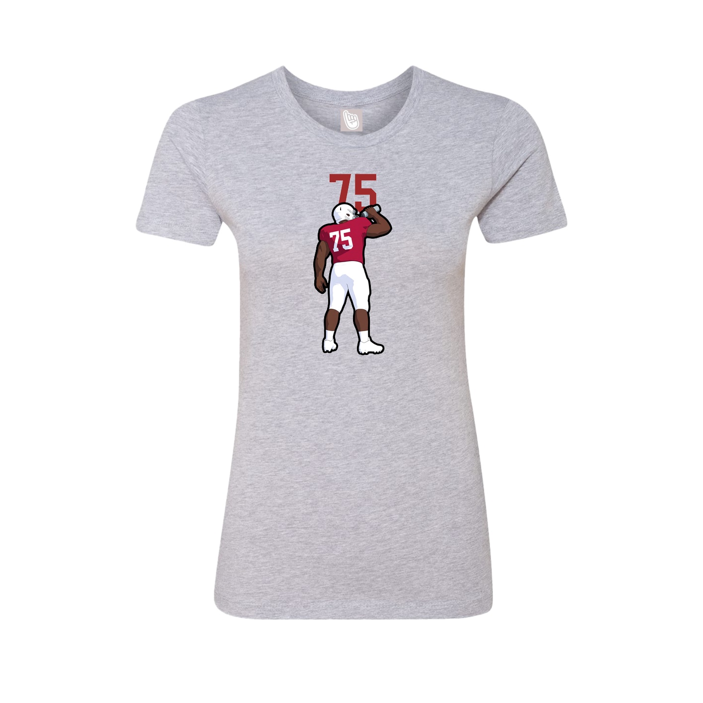 Fitted Women's Tee — Number Top in Grey