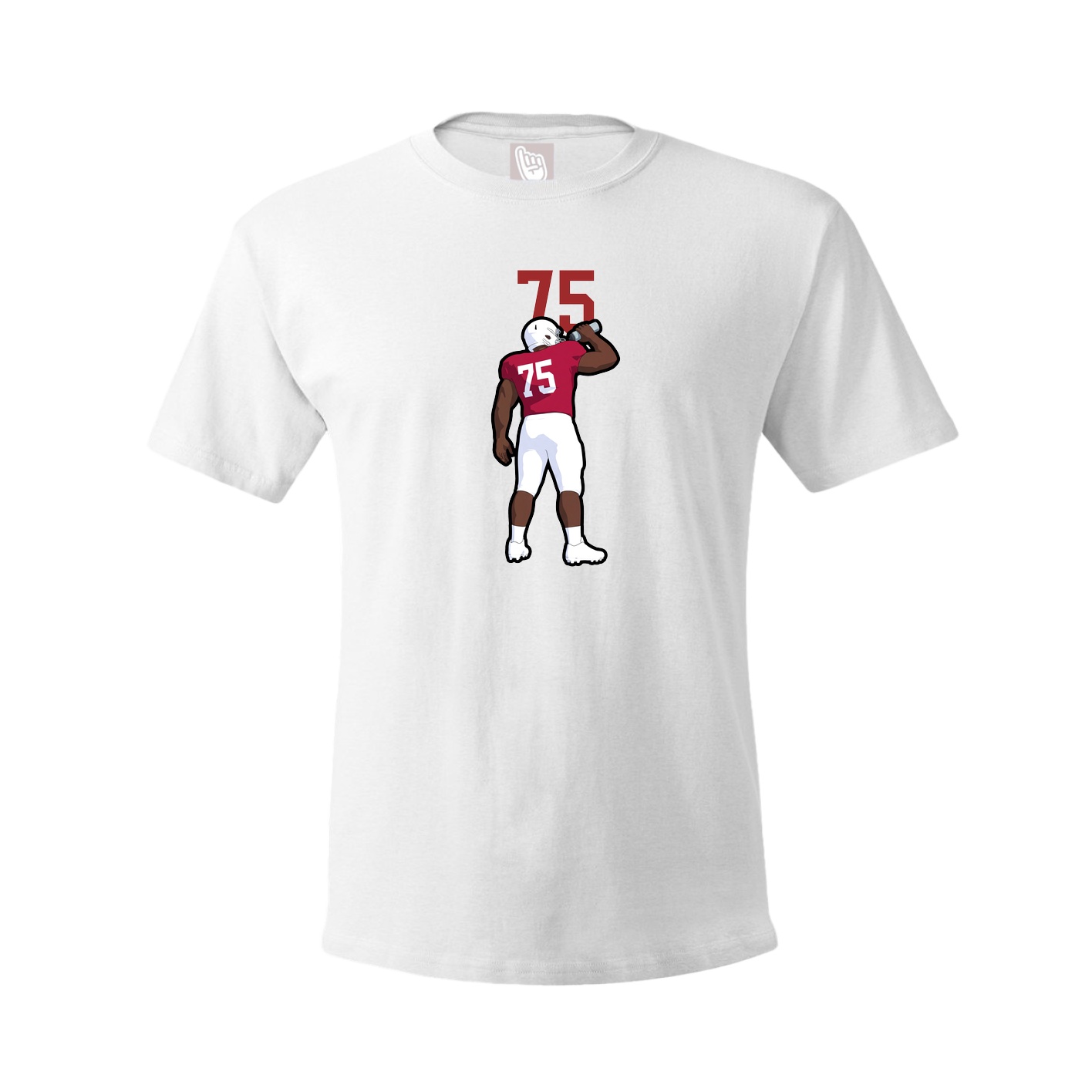 Youth Tee — Number Top in White