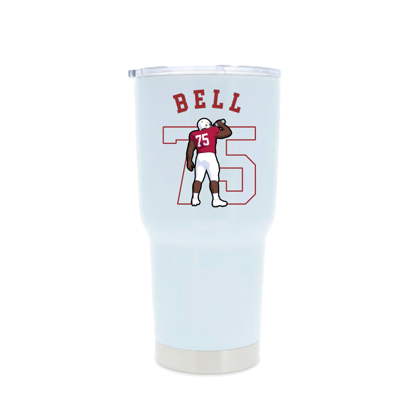 30oz Stainless Steel Tumbler — Shirsey Arch in White