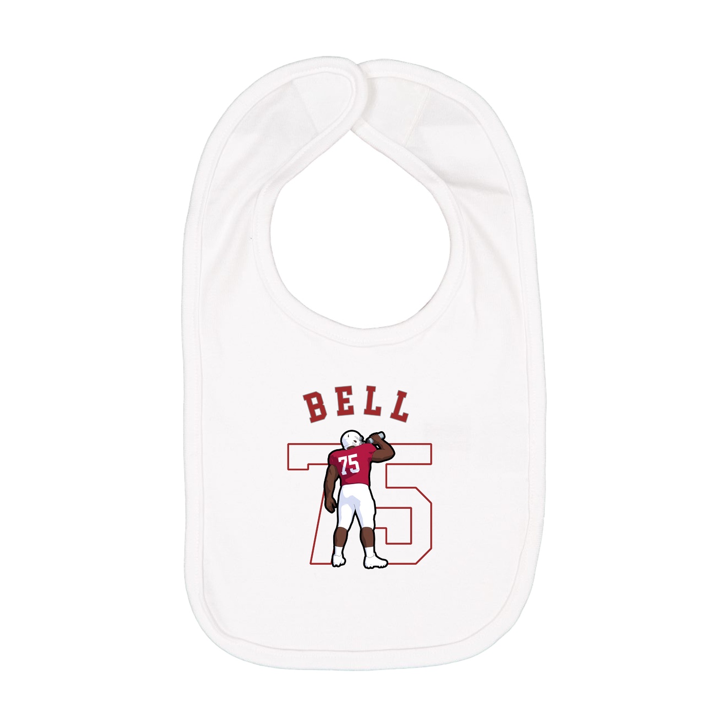 Infant Bib — Shirsey Arch in White