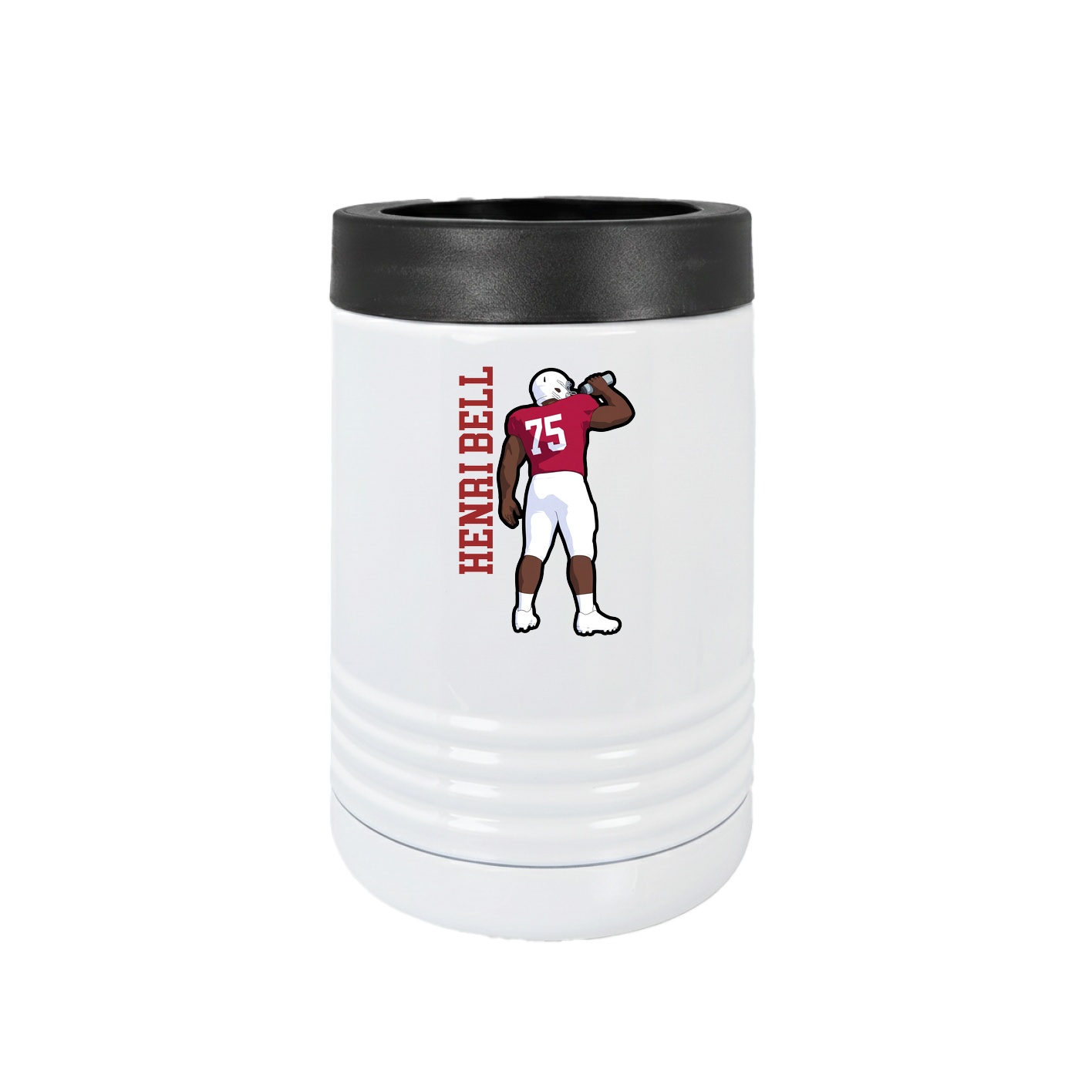 Beverage Holder — Name Vertical in White