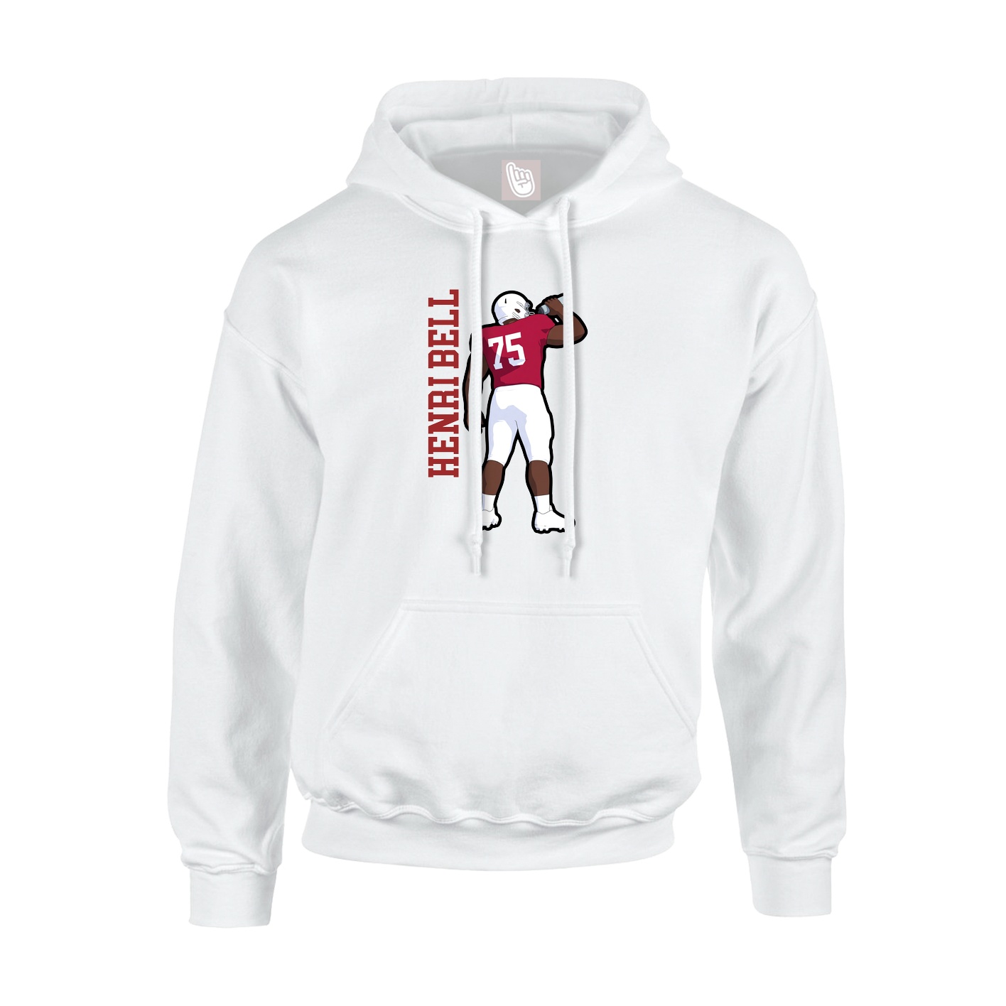 Youth Hoodie — Name Vertical in White