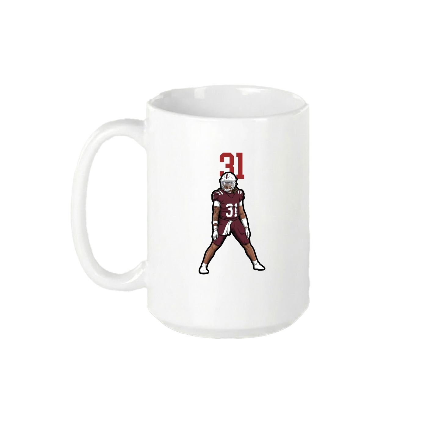 15oz Coffee Mug — Number Top in White