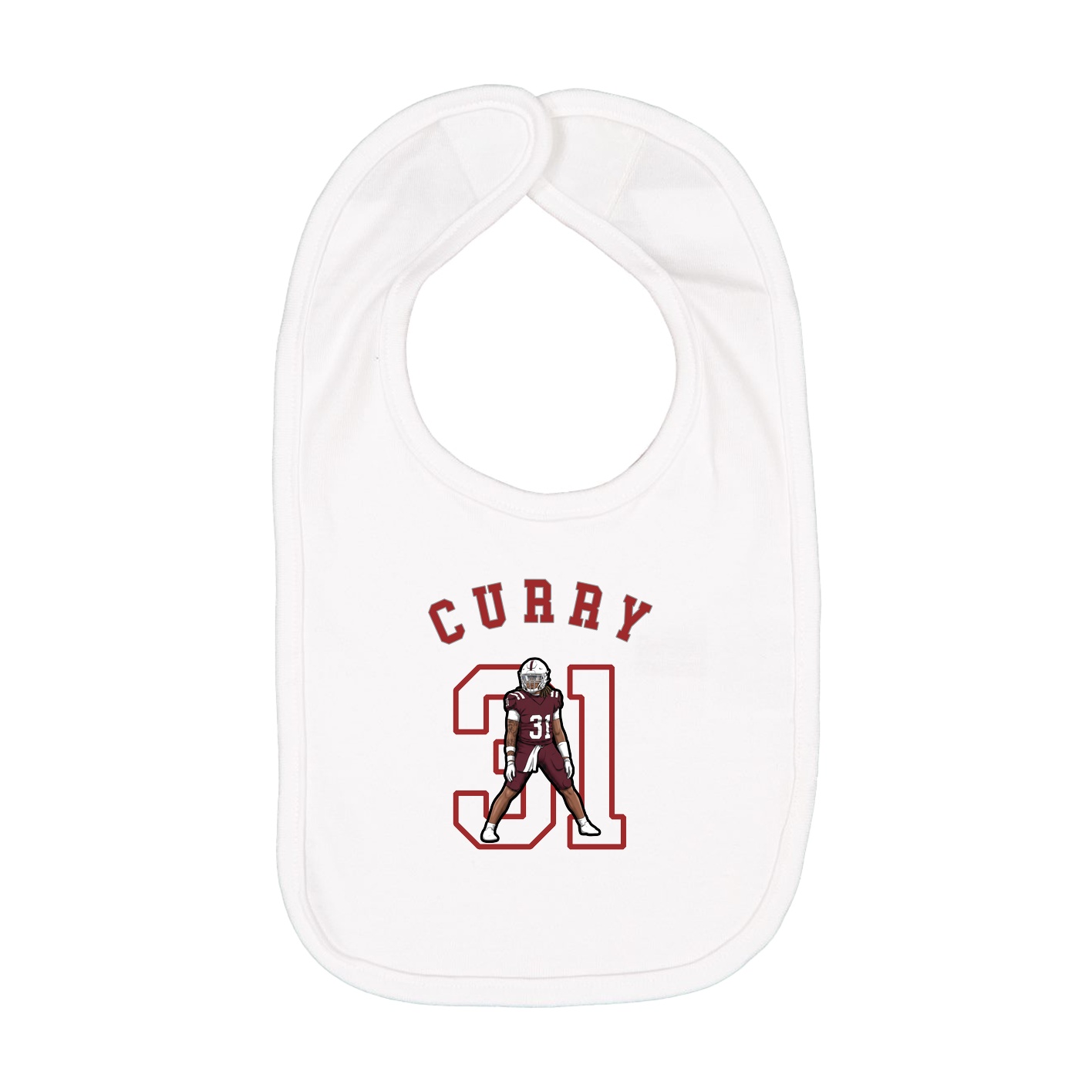 Infant Bib — Shirsey Arch in White