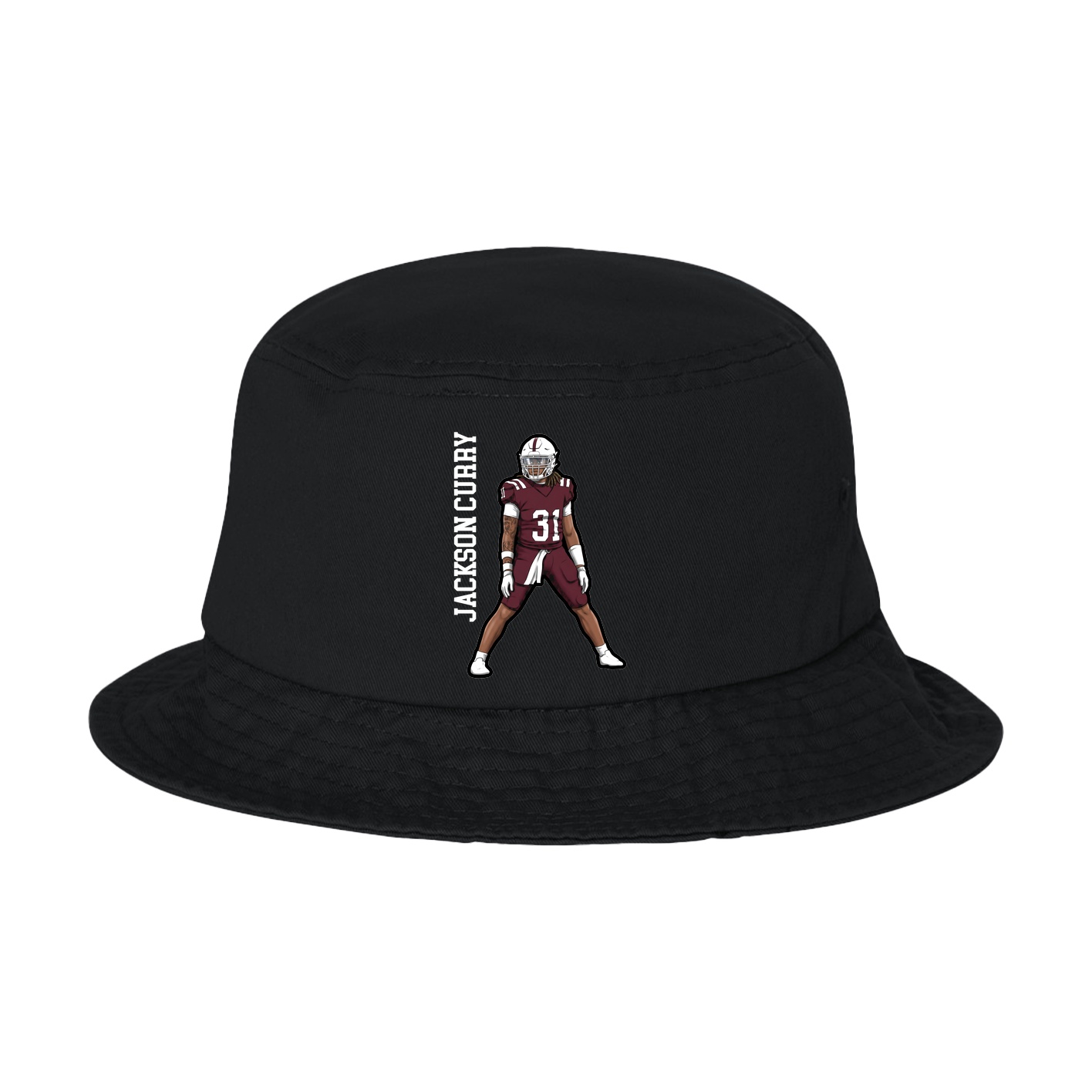 Bucket Cap — Name Vertical in Black