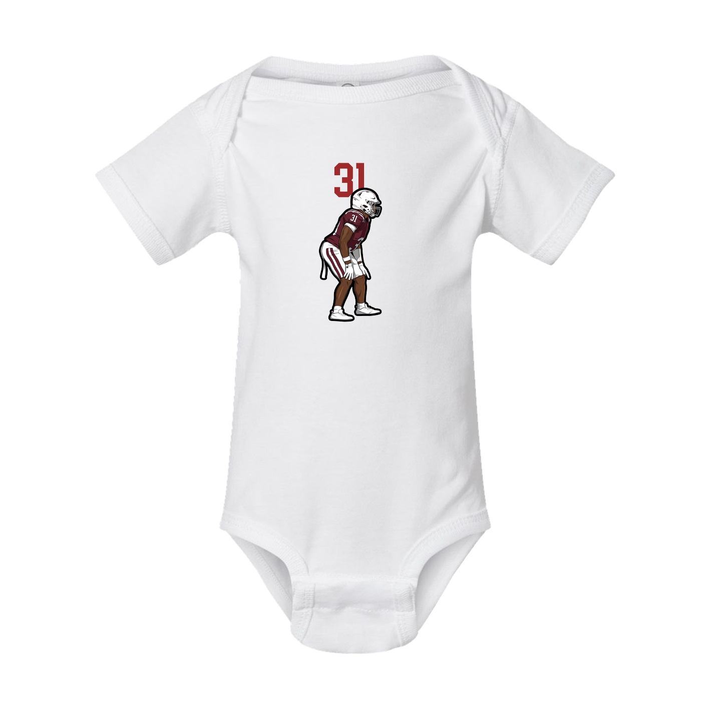 Baby Onesie — Number Top in White
