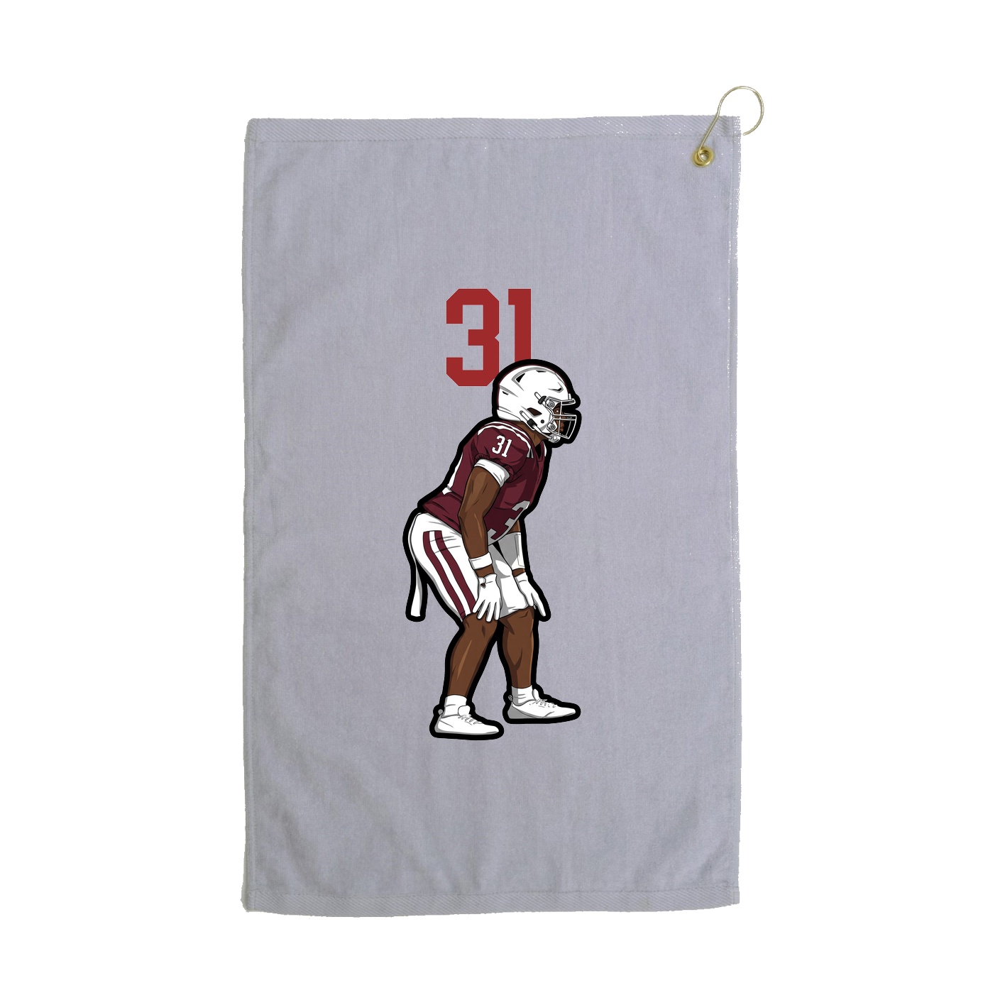 Golf Towel — Number Top in Grey