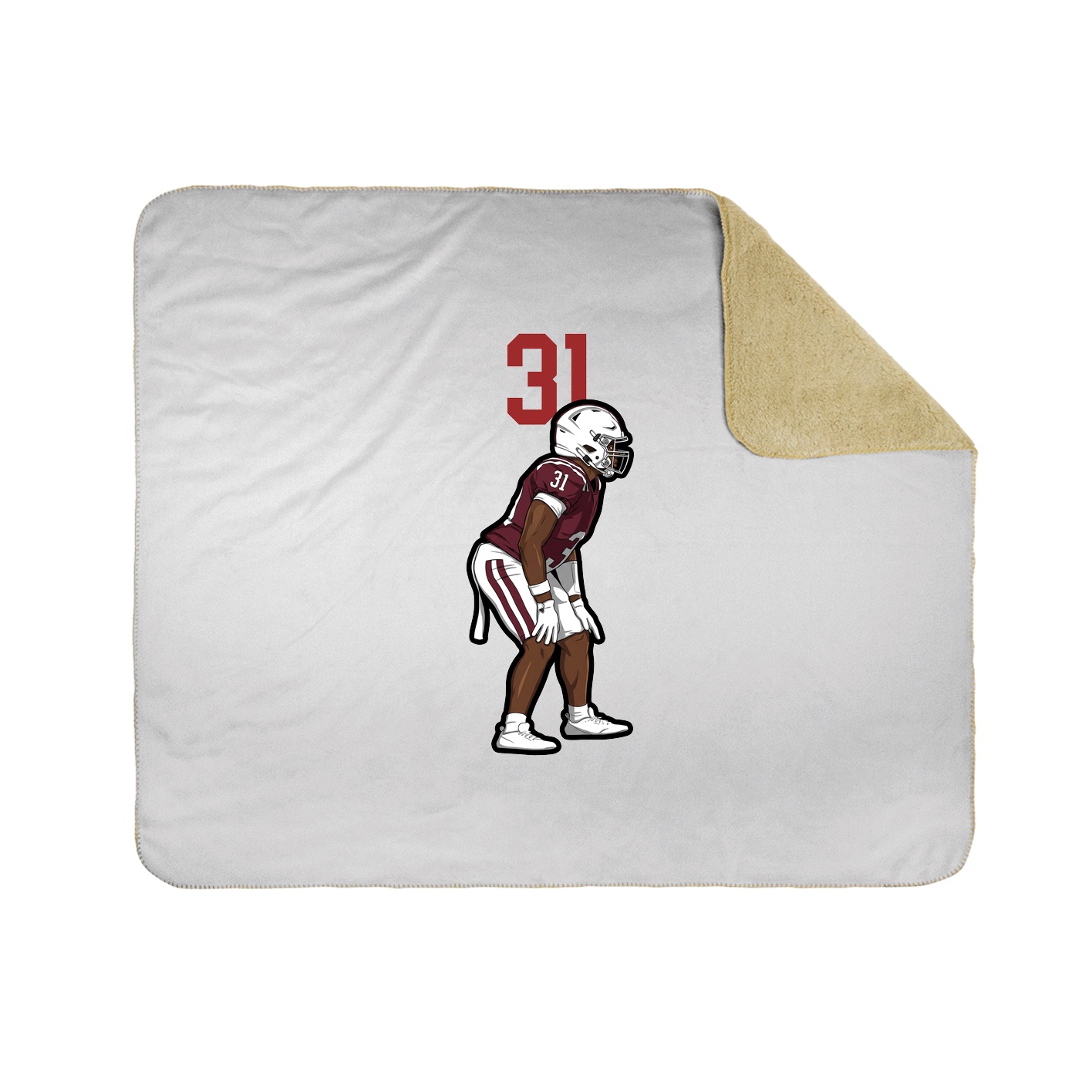 Throw Blanket — Number Top in White