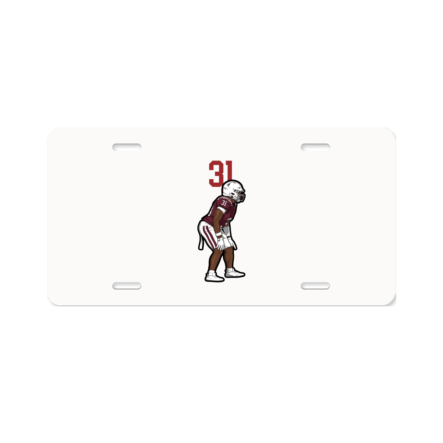 License Plate — Number Top in Classic